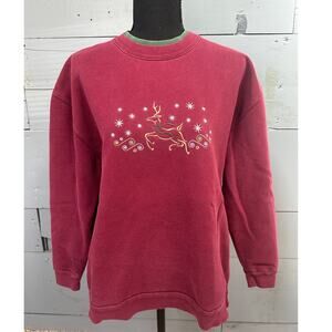 C&B Christmas Reindeer Sweatshirt Size Medium